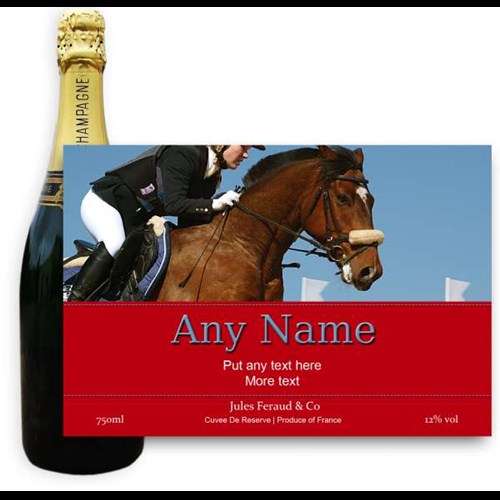Jules Feraud Brut With Personalised Champagne Label Show Jumping